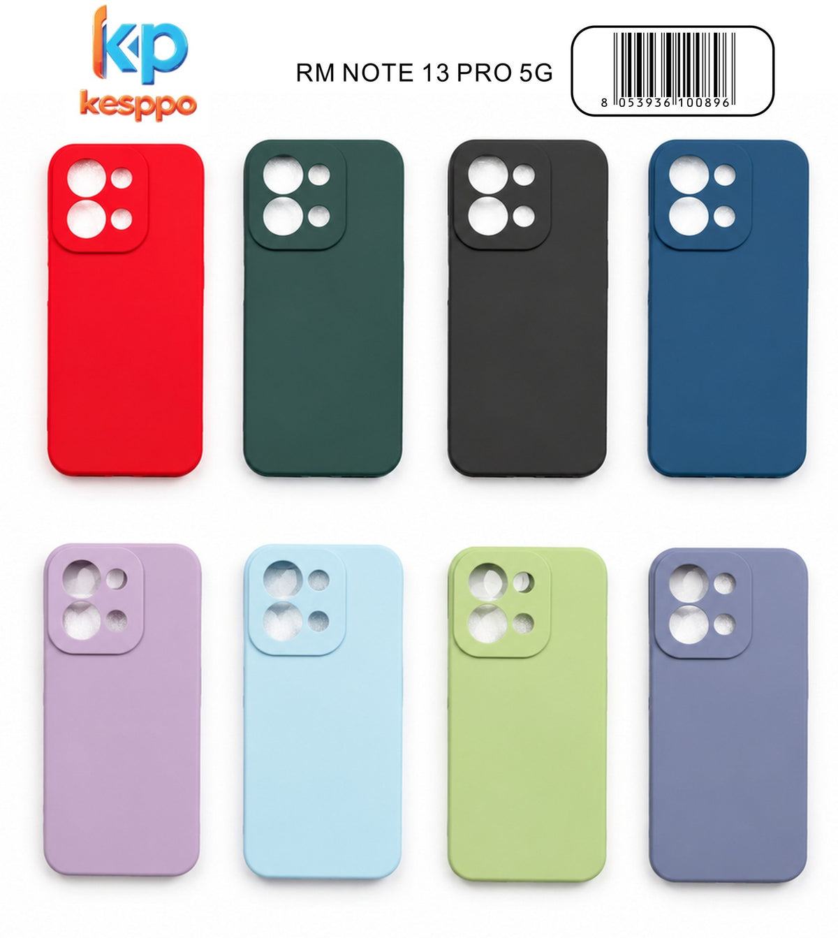 Custodia per Redmi NOTE 13 Pro 5G – a tinta unita, in silicone, con aperture sagomate