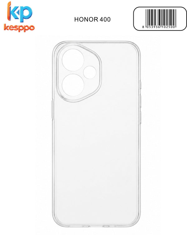 Custodia per Honor 400 – trasparente, in silicone, con aperture sagomate