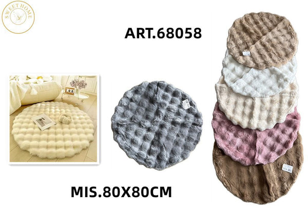 ART.68058 TAPPETO PELLICIA ROTONDO 80X80CM