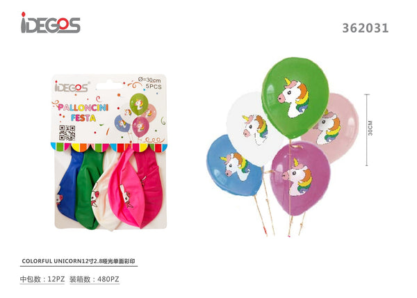Set di palloncini in lattice unicorno