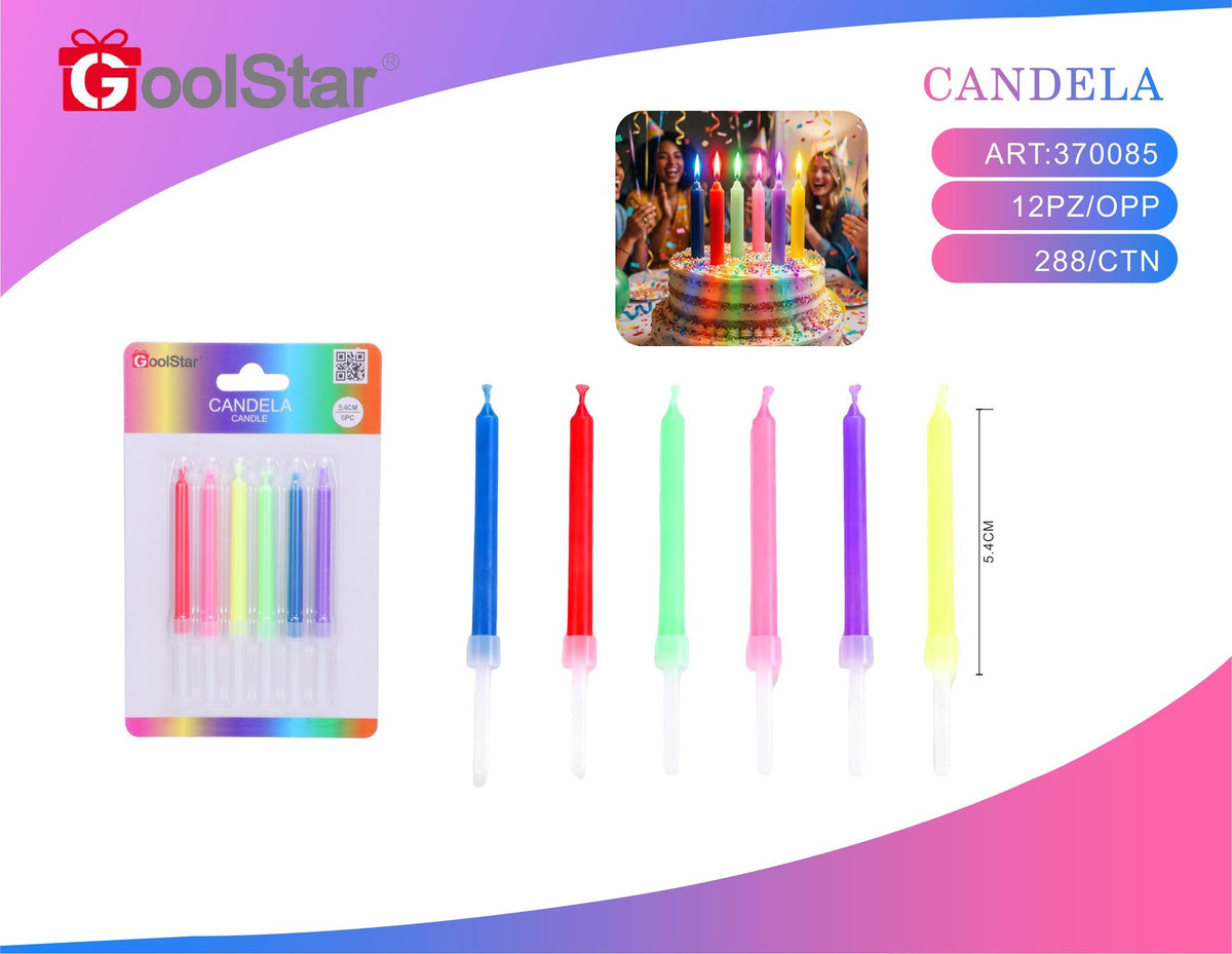 Candeline a cuore colorate, 4 pezzi