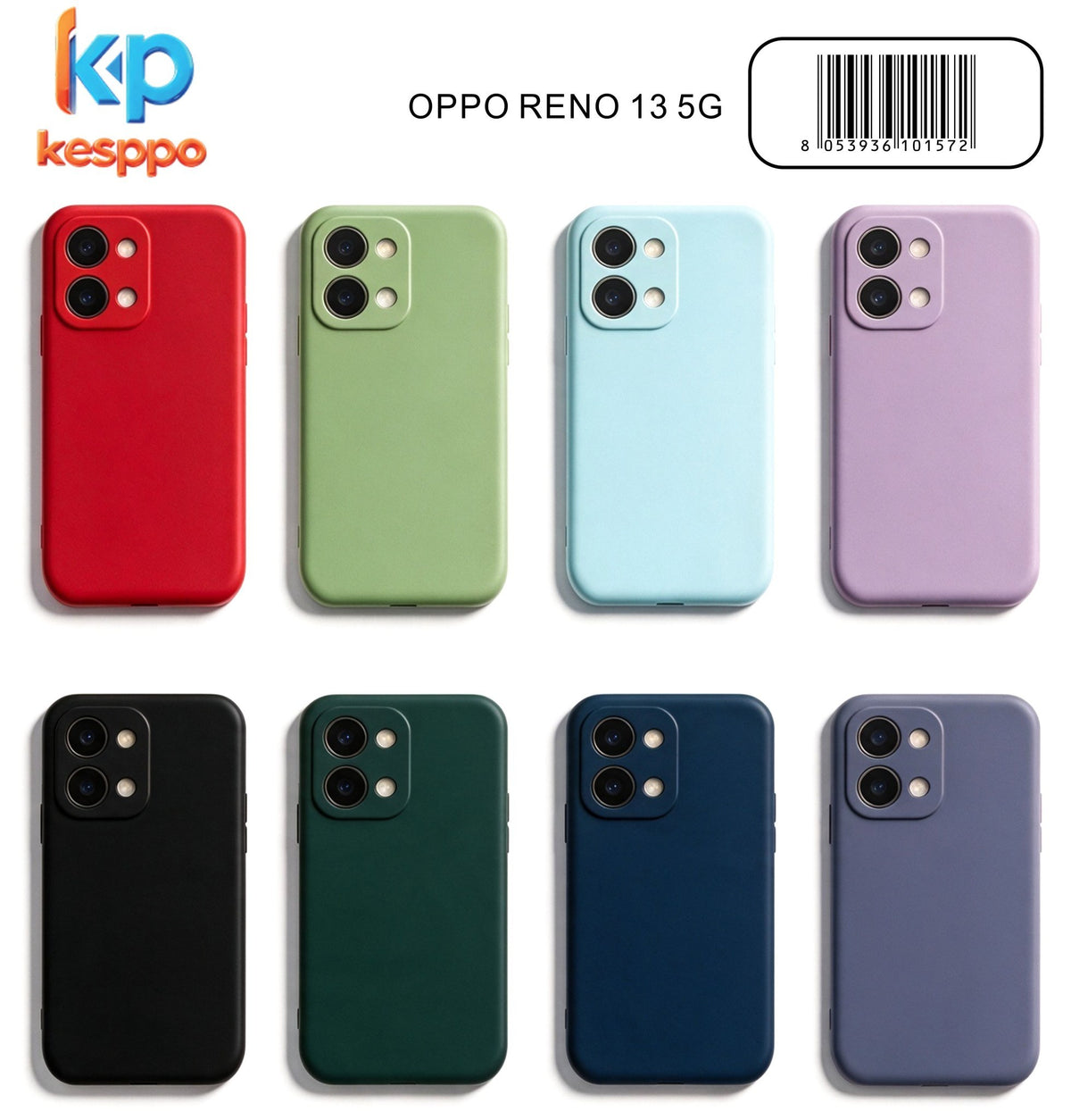 Custodia per OPPO RENO 13 5G – a tinta unita, in silicone, con aperture sagomate