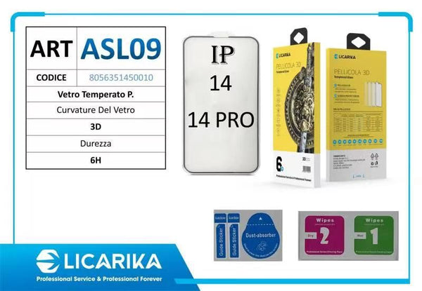 Vetro protettivo 3D per iPhone 14 Pro