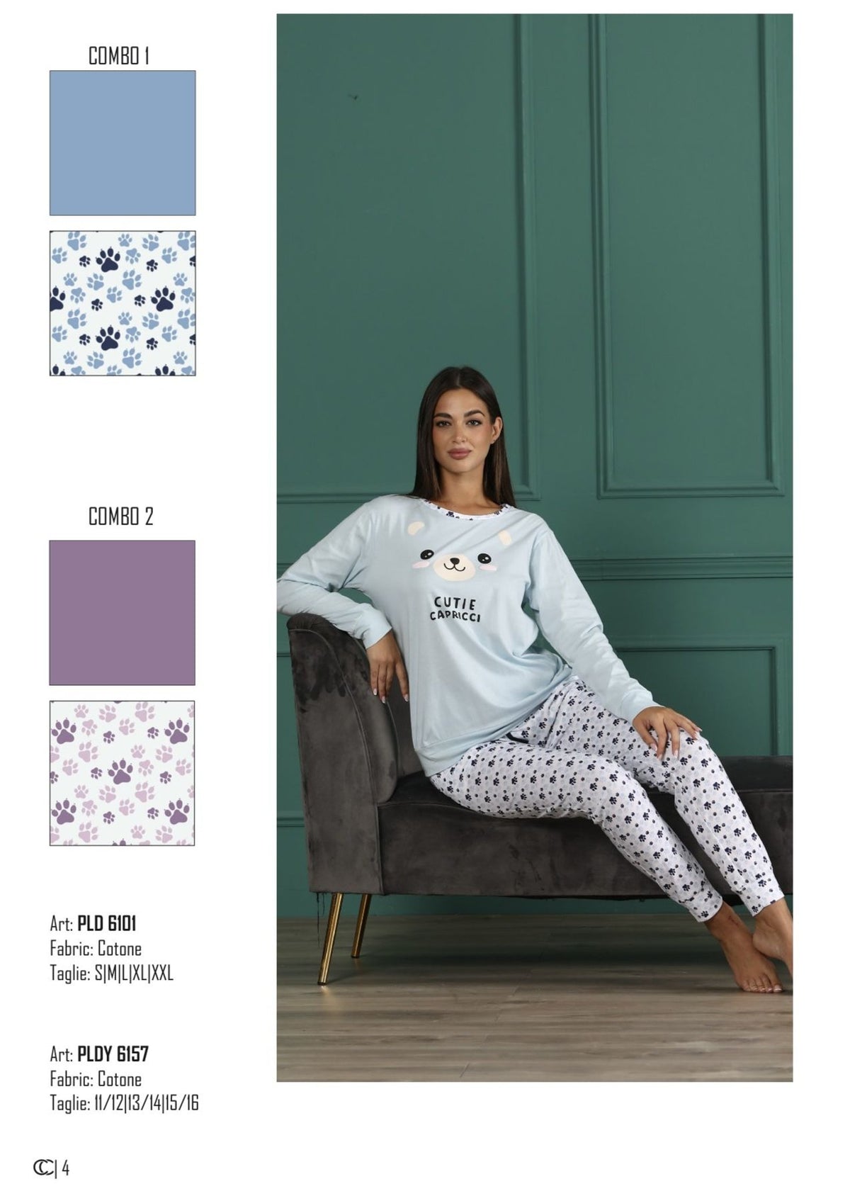 Pigiama Lungo Donna PLD/6101