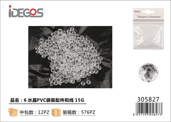 Perline decorative effetto cristallo, 15 g