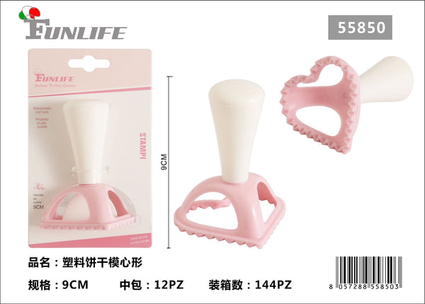 Stampo per biscotti in plastica, forma cuore