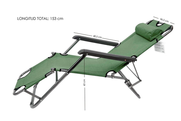 LA BOLATA SEDIA SDRAIO METALLO VERDE 153X60X79CM