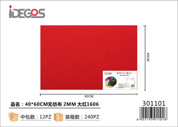 Foglio in tessuto non tessuto, 40 x 60 cm, 2 mm