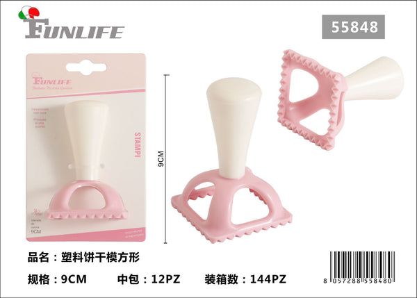 Stampo per biscotti in plastica, forma quadrata