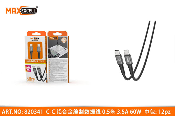 Cavo TYPE-C a TYPE-C 0.5M 3.5A 60W