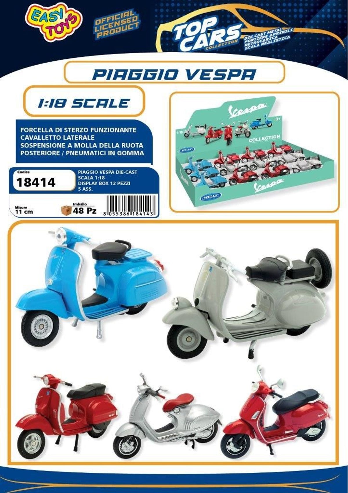 Veicolo giocattolo – VESPA 5 ASS EA18414