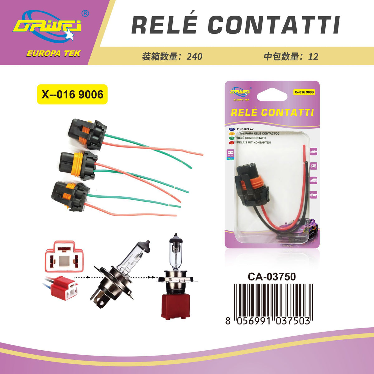 Portalampada per auto