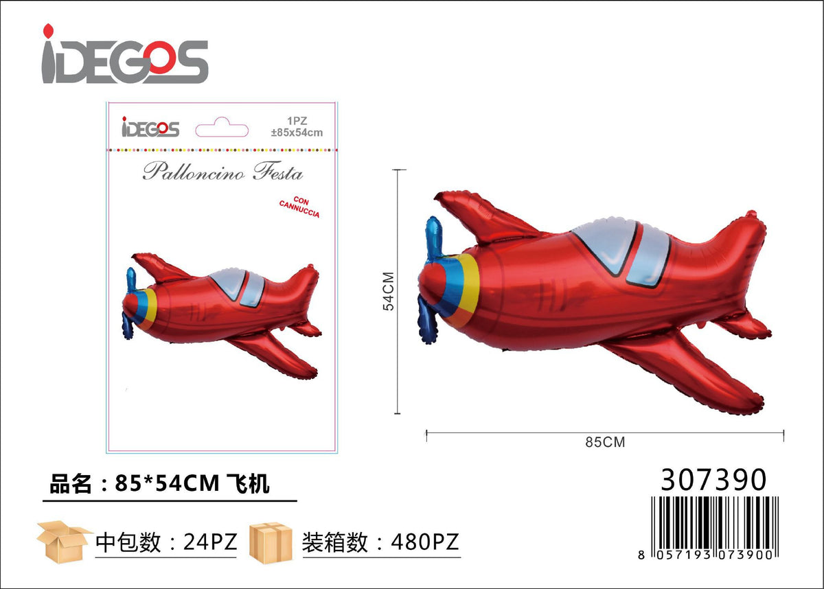 Palloncino foil Aereo, 85 x 54 cm