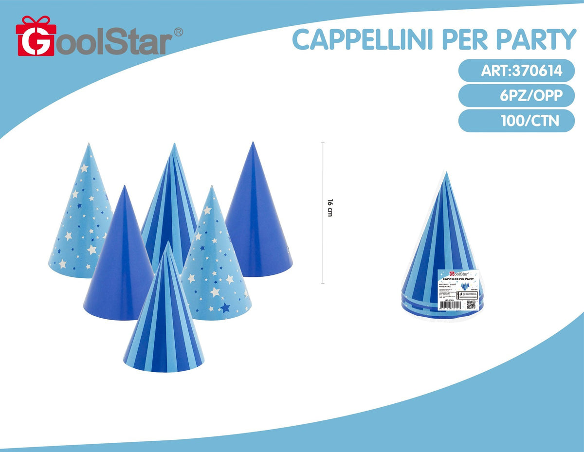 Cappellino stampato blu, 16 cm