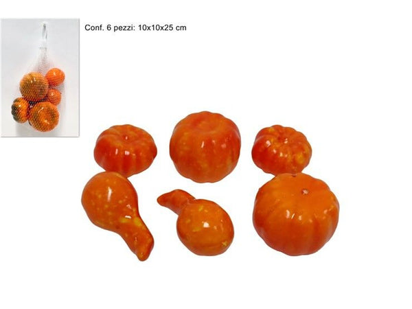 Zucche decorative autunnali – set di 6 pezzi