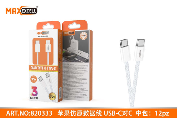 Cavo USB C a TYPE-C 3M 60W