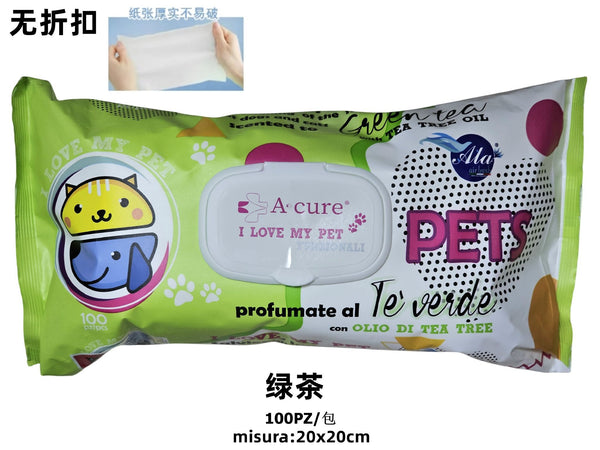 Detergenti per animali – Salvietti Te Verde 100pz