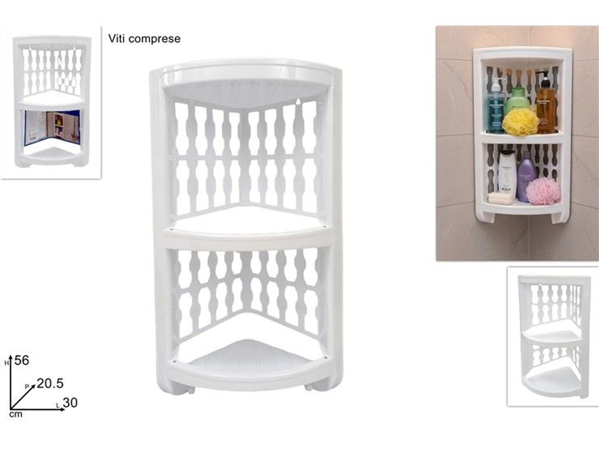 DUESSE MENSOLA ANGOLARE 2 PIANI PLASTICA