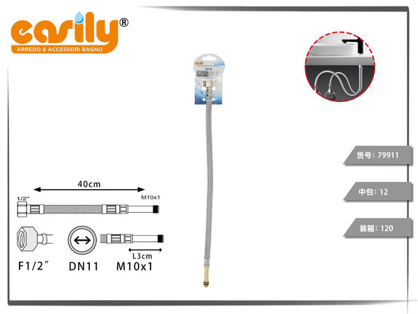 Flessibili per miscelatore da 40 cm con codolo M10 × 1 da 3 cm