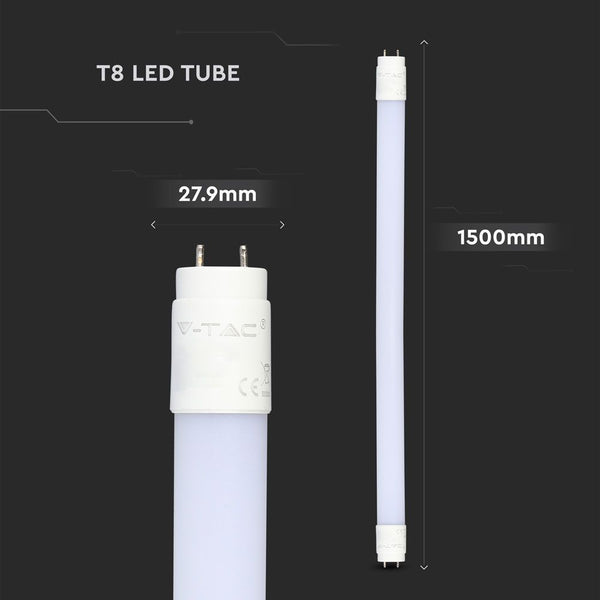 Tubo LED V-TAC T8 in nanoplastica 20 W 150 cm 4000 K