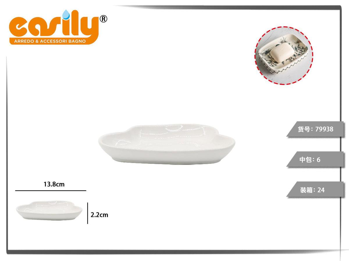 Portasapone in ceramica a nuvola