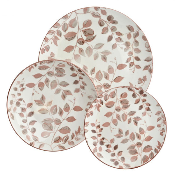 Servizio di 18 piatti Botanic Rosa