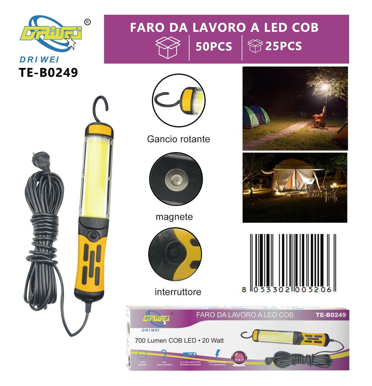 Lampada da lavoro