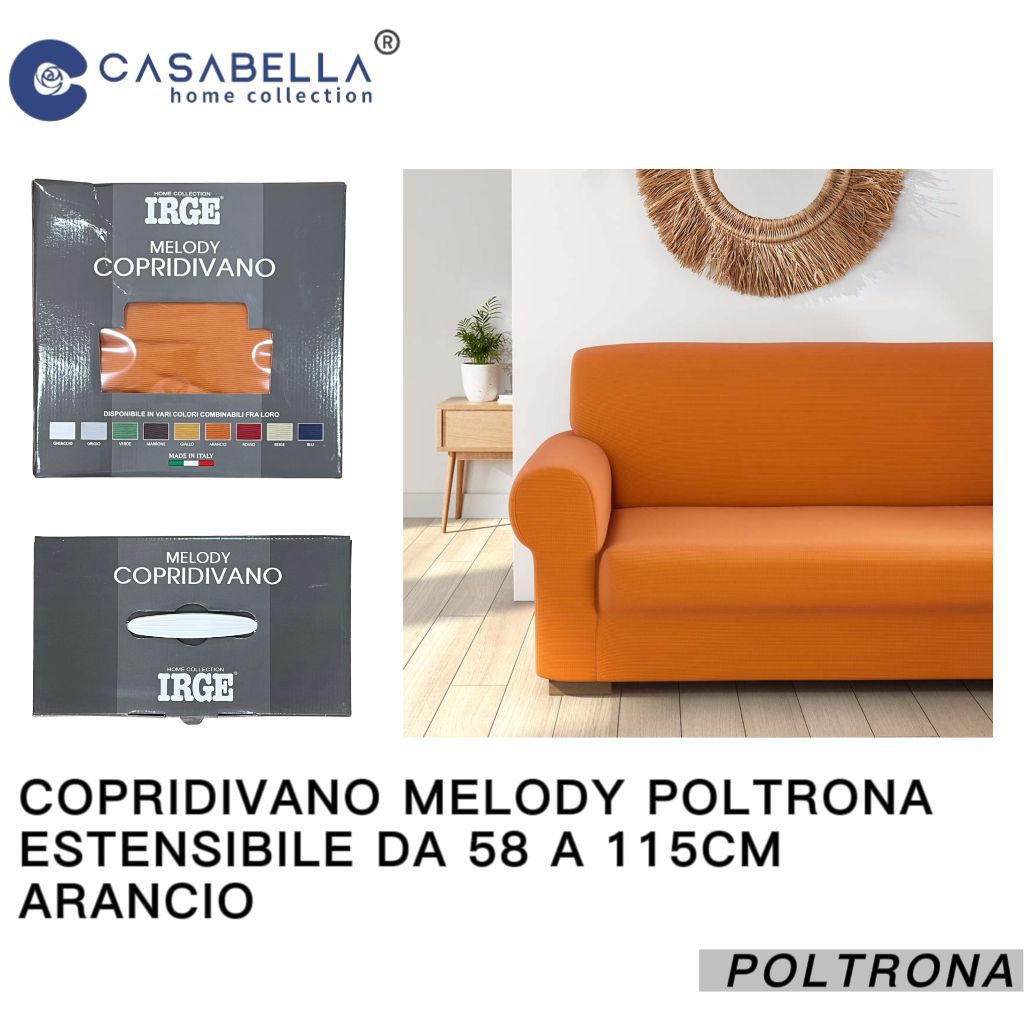 Copridivano Melody Poltrona Arancio
