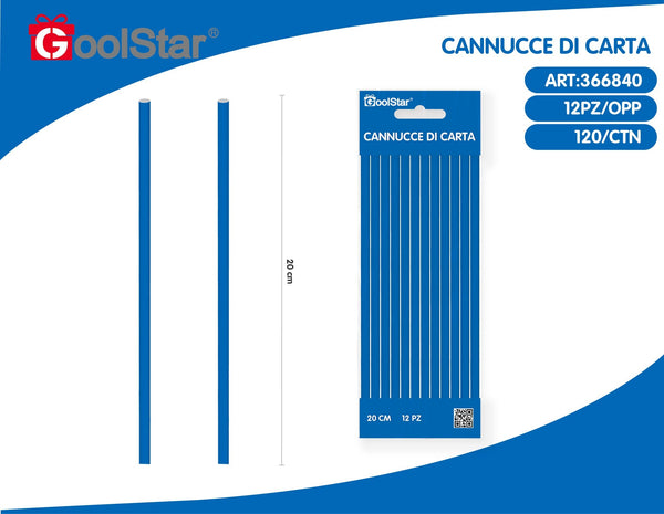 Cannucce in carta per feste, colori a scelta