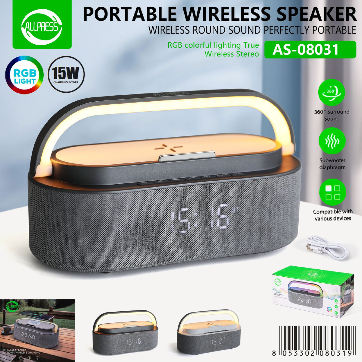 Altoparlante con ricarica wireless