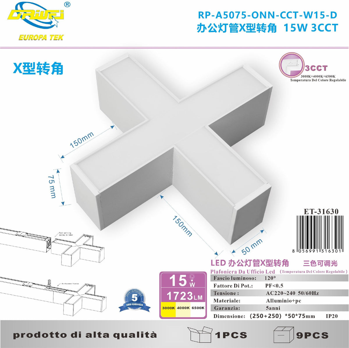 Lampada lineare — 15 W