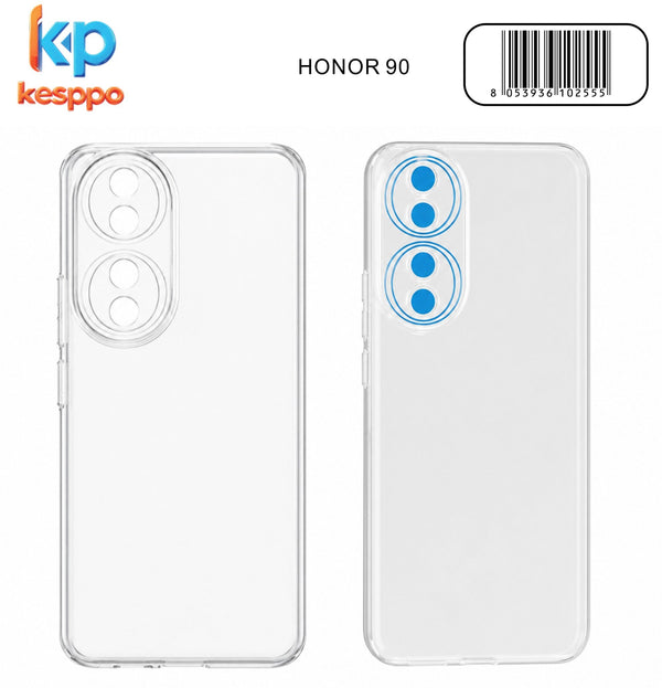 Custodia per Honor 90 – trasparente, in silicone, con aperture sagomate