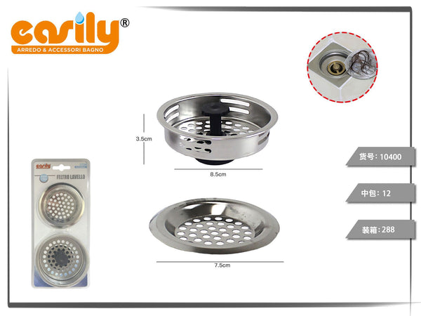 Set di due filtri per lavello con cestello alto e filtro basso