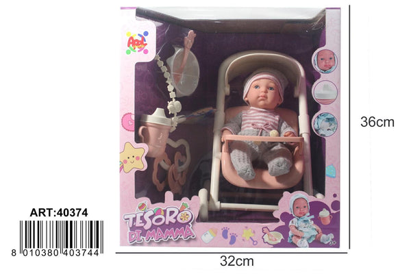 Accessorio per bambole – SET TESORINO C PASSEGGINO AP40374