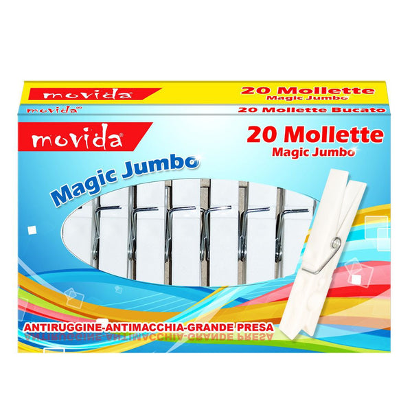 I CASAMICI MOVIDA MOLLETTE BUCATO 20PZ PLASTICA