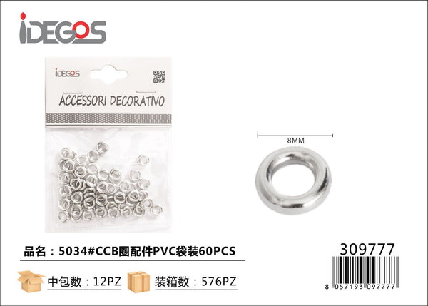 Set di 60 anelli decorativi, modello 5034