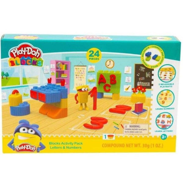 Kit creativo per bambini – PLAYDOH BLOCK LETTERE E NUMERI PLD04000
