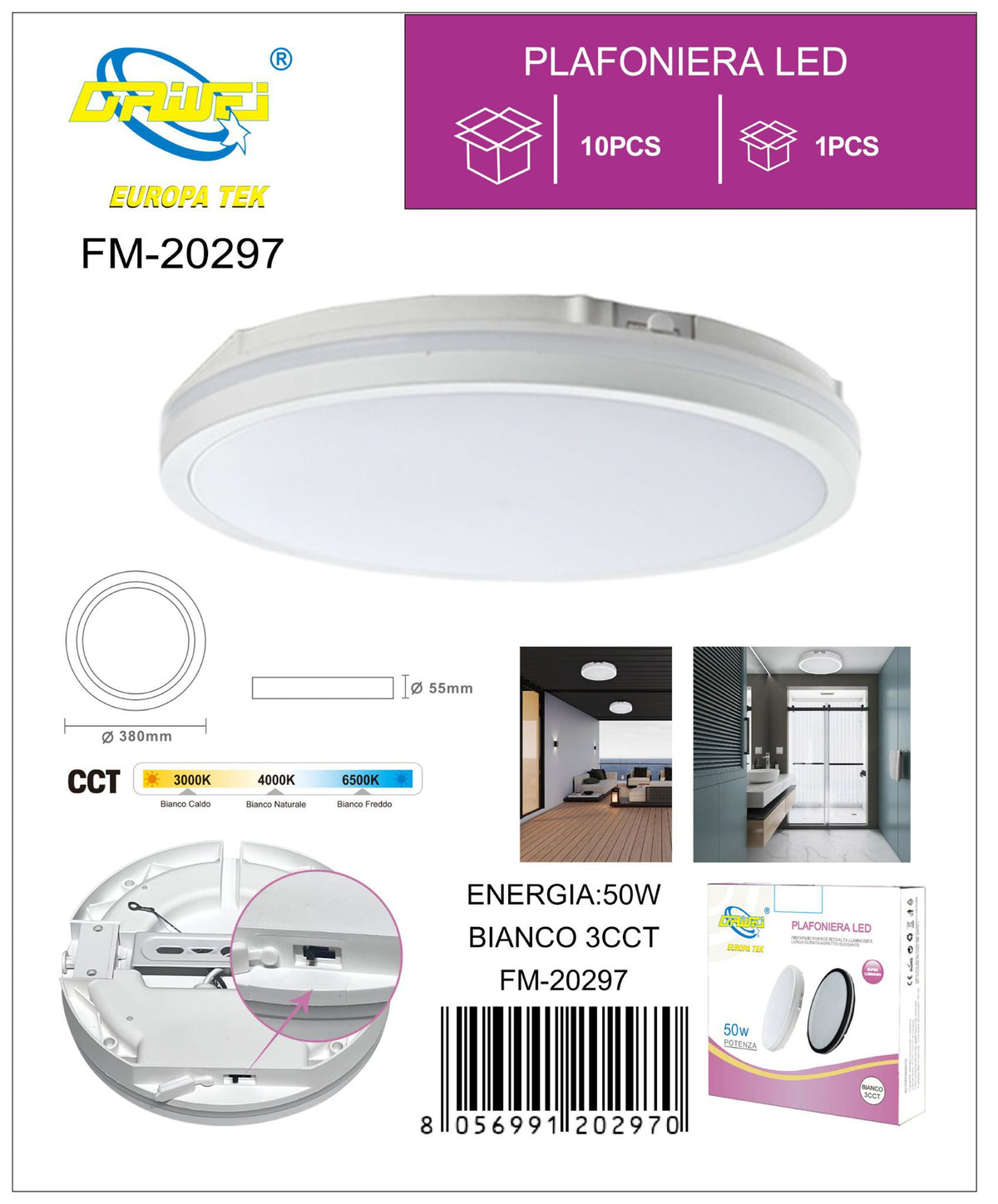 Plafoniera — 50 W
