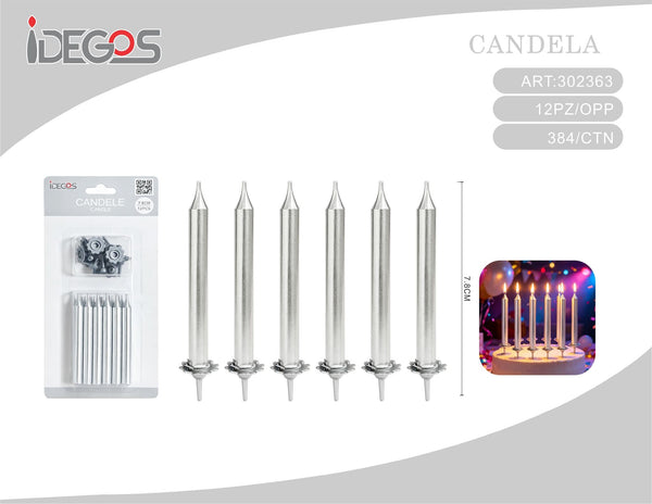 Candele argento q12-2