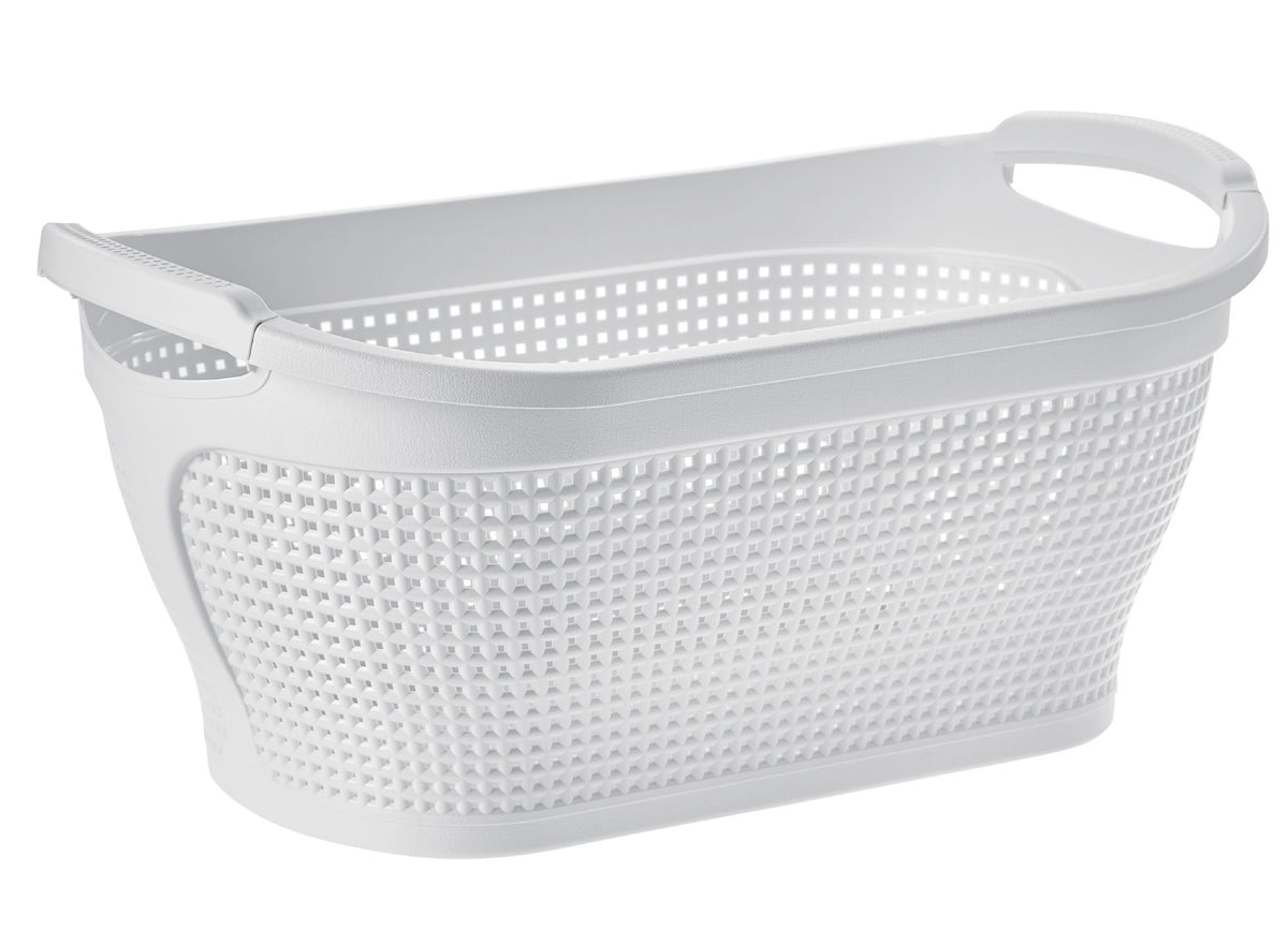 CESTA PORTABIANCHERIA BIANCO 19L 46.5x32.5xh22cm