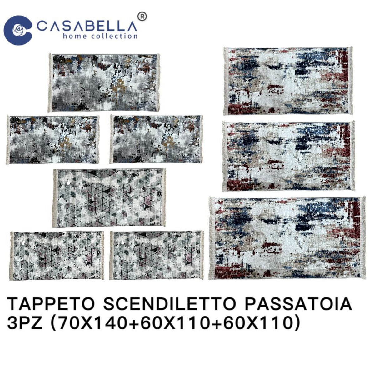 Tappeto Scendiletto Passatoia 3PZ