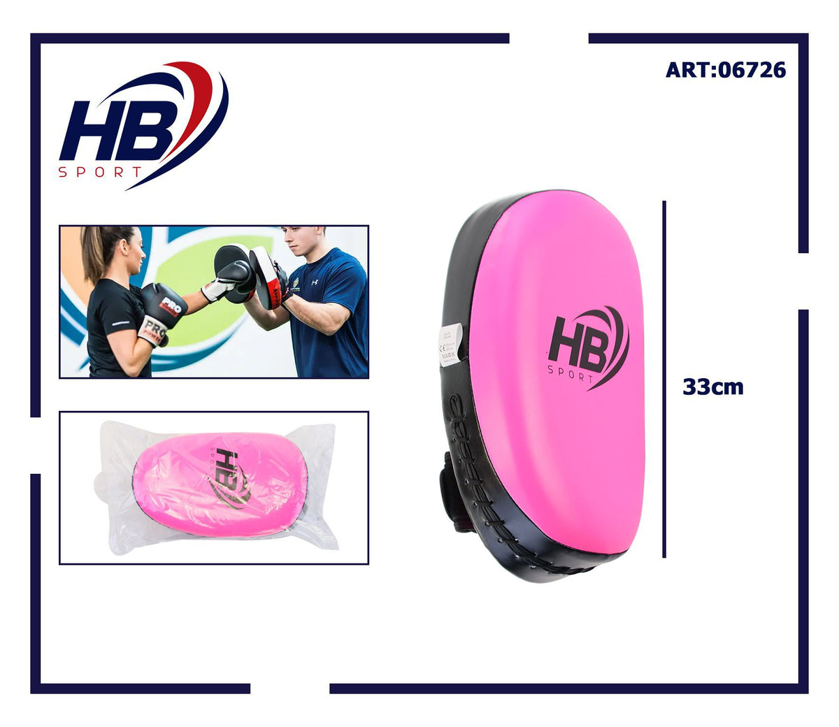 Colpitore curvo da allenamento rosa, 33 cm