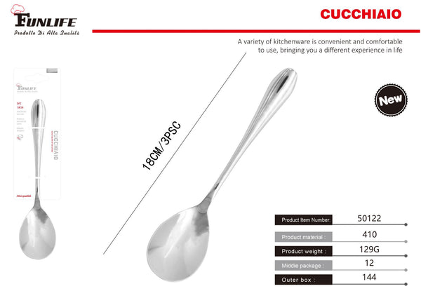 Cucchiaio 1012, n. 2, confezione da 3 pezzi