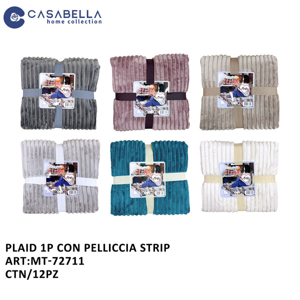 Plaid 1P con Pelliccia Strip