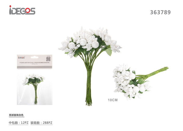 Fiore decorativo con perline lucide