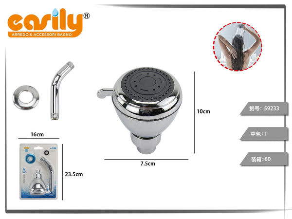 Set soffione doccia con braccio e rosone