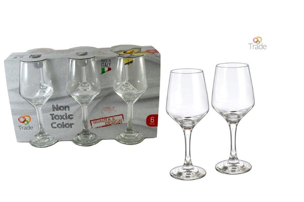 TRADE CALICE REGINA VETRO 6PZ ACQUA 38CL IN CARTONETTA