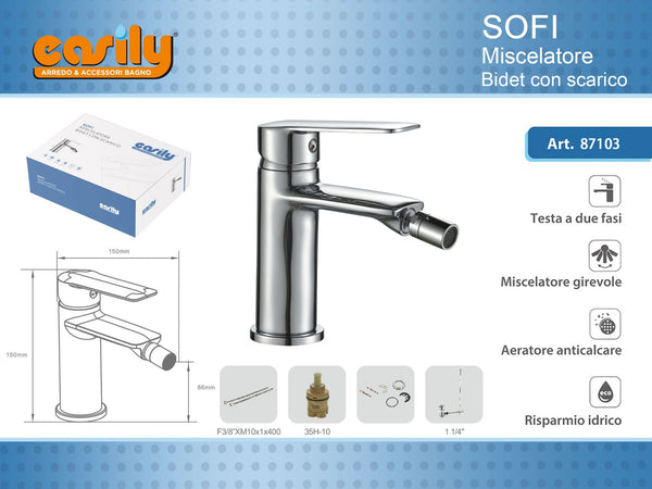 Miscelatore monocomando per bidet SOFI
