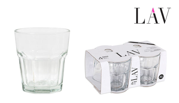 SET 4 BICCHIERI VETRO ACQUA 305CC