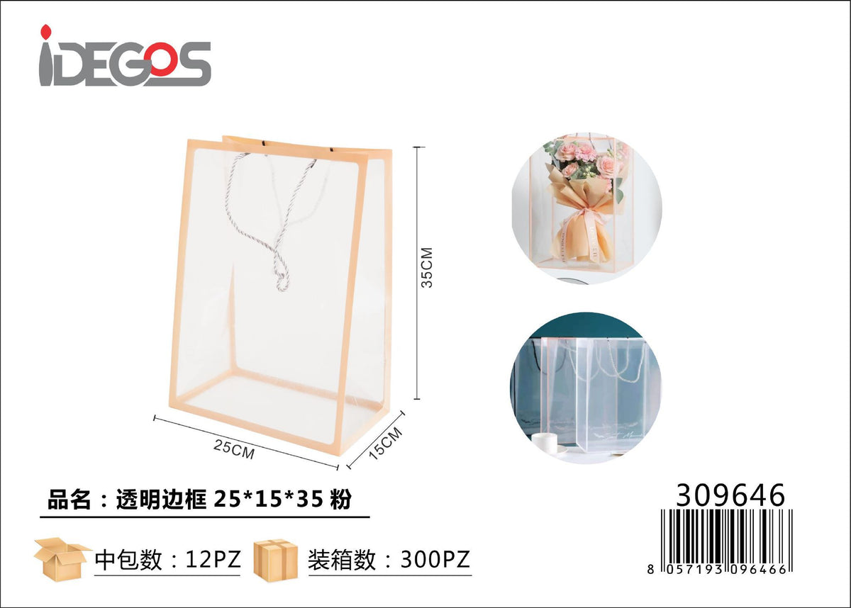 Shopper regalo trasparente in PVC